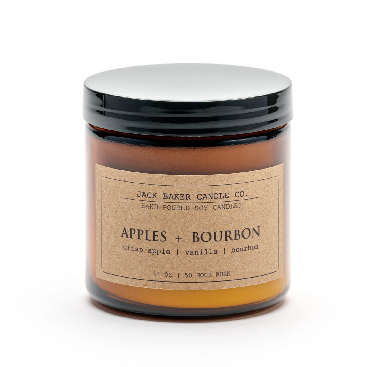 Jack Baker Apples and Bourban 16oz Candle