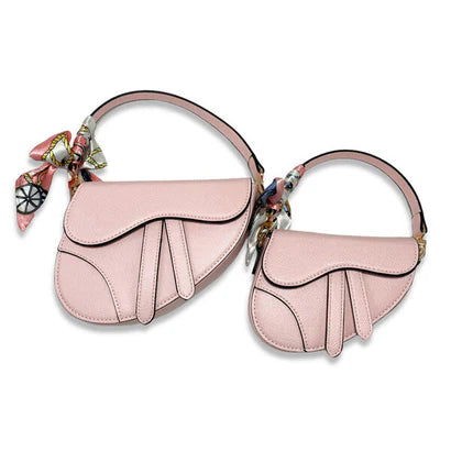 Light Pink Saddle Purse
