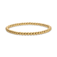 Splendid Iris -4mm Bead Stretch Bracelets: Gold