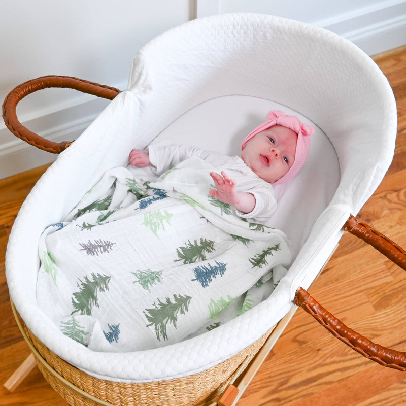 LollyBanks - Pine Tree Baby Swaddle Blanket