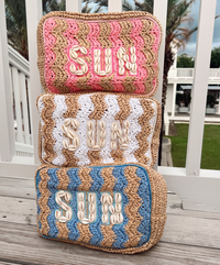 KENZKUSTOMZ - Sun XL Makeup Bag - Seashells: Blue