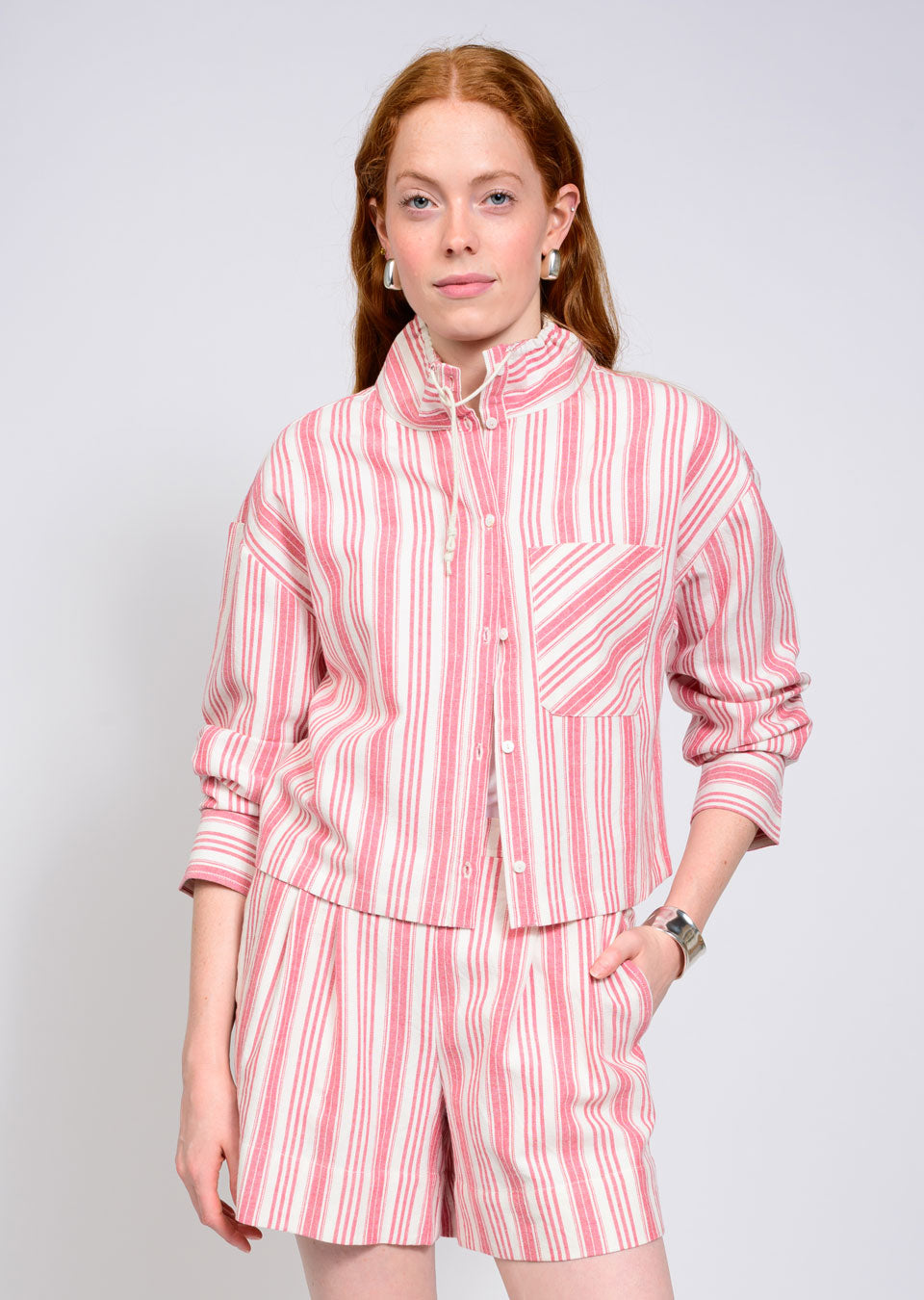 Red Stripe Sailor Jacket