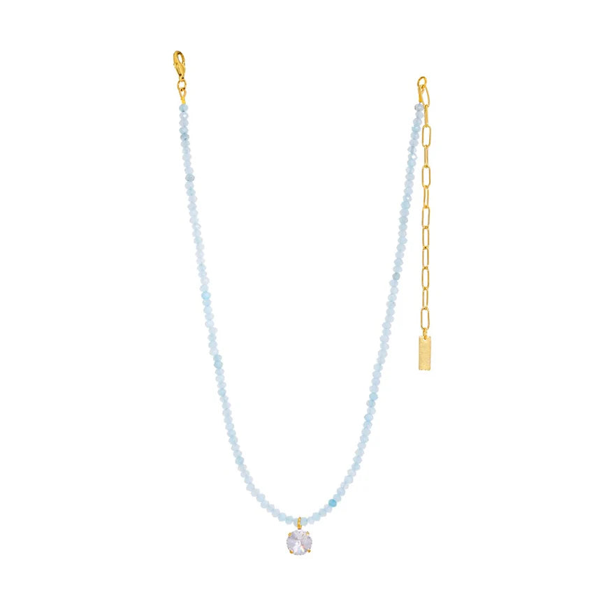 Paige Necklace in Light Blue