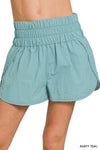 Windbreaker Smocked Waistband Running Shorts