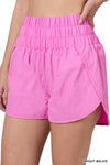Windbreaker Smocked Waistband Running Shorts