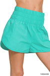 Windbreaker Smocked Waistband Running Shorts