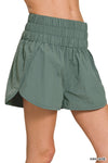 Windbreaker Smocked Waistband Running Shorts
