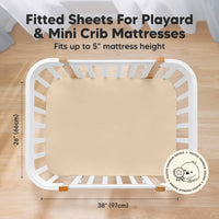 KeaBabies - KeaBabies Isla Fitted Mini Crib Sheets: Rust