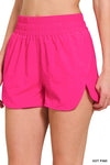 Windbreaker Smocked Waistband Running Shorts