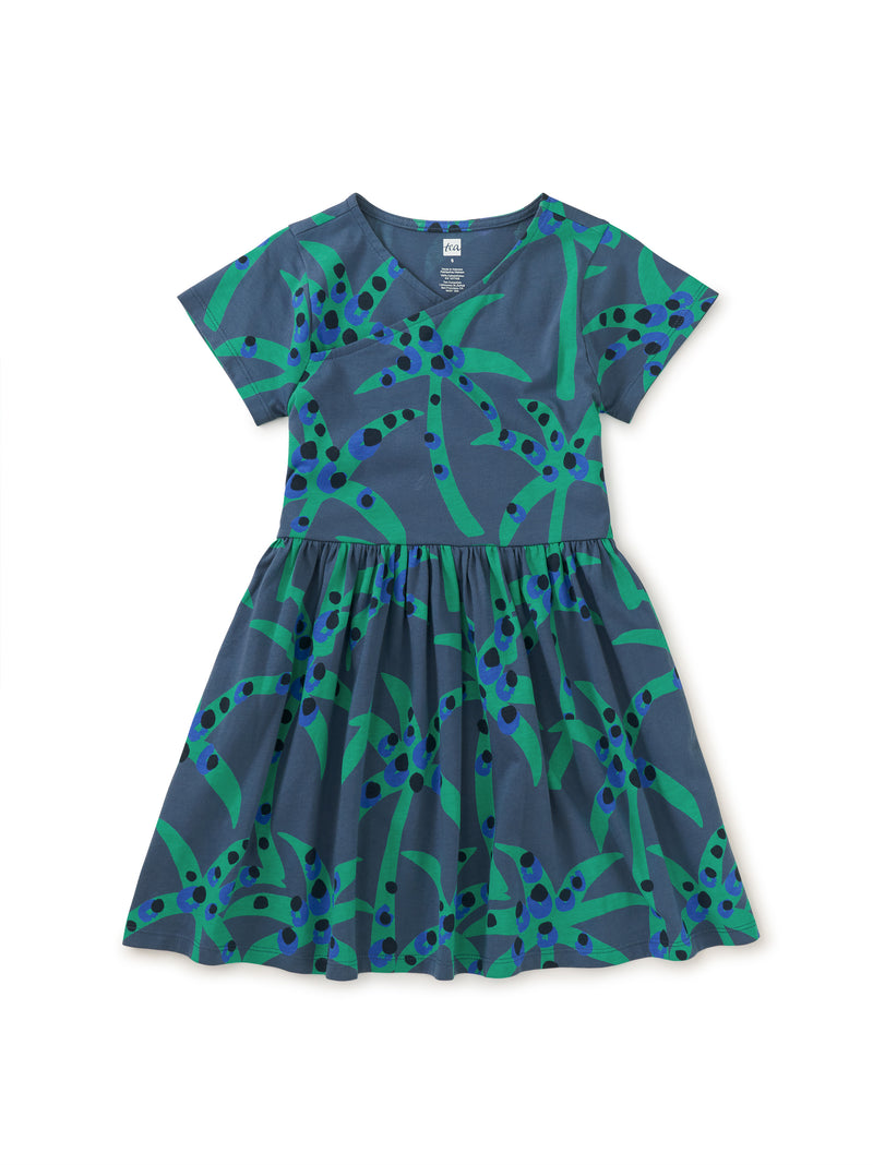 Spotted Palms S/S Wrap Dress