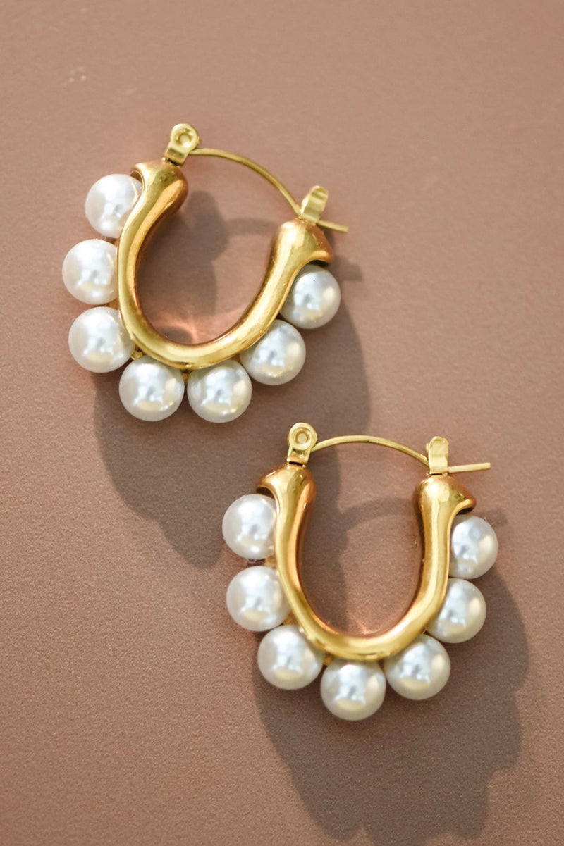 Pearl Hoop Earring