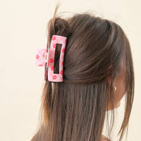 The Darling Effect - Claw Clip-Check Hot Pink