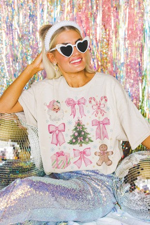Christmas Collage Oversized Graphic Tee