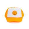 Trucker Hat w/ Happy Face Patch for Kids: BLACK