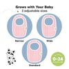 Keebabies 8-pack Urban Drool Bibs for Teething Baby Boys and Girls: Sweet Charm