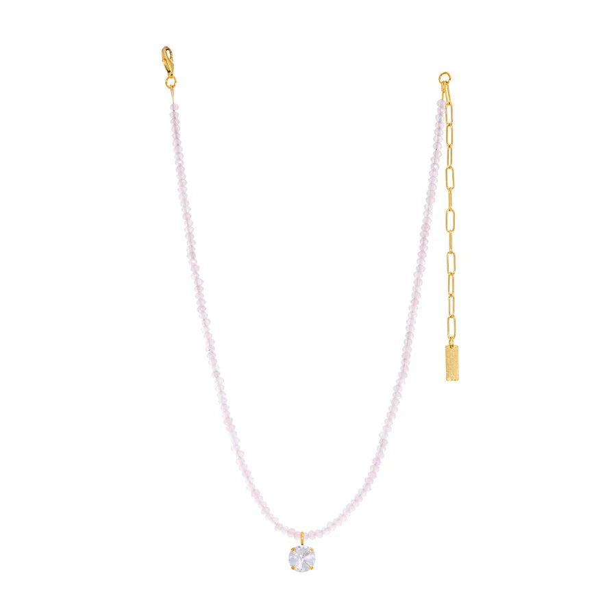 Paige Necklace in Light Pink