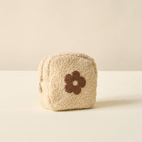 The Darling Effect - Square Teddy Pouch - Brown Flower