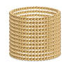 Splendid Iris -4mm Bead Stretch Bracelets: Gold