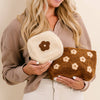 The Darling Effect - Square Teddy Pouch - Brown Flower