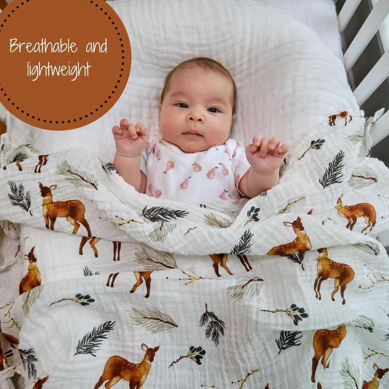 LollyBanks - Oh Deer Baby Swaddle Blanket