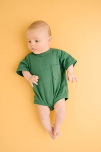 Little One Shop - Enchanted Green Pocket Romper