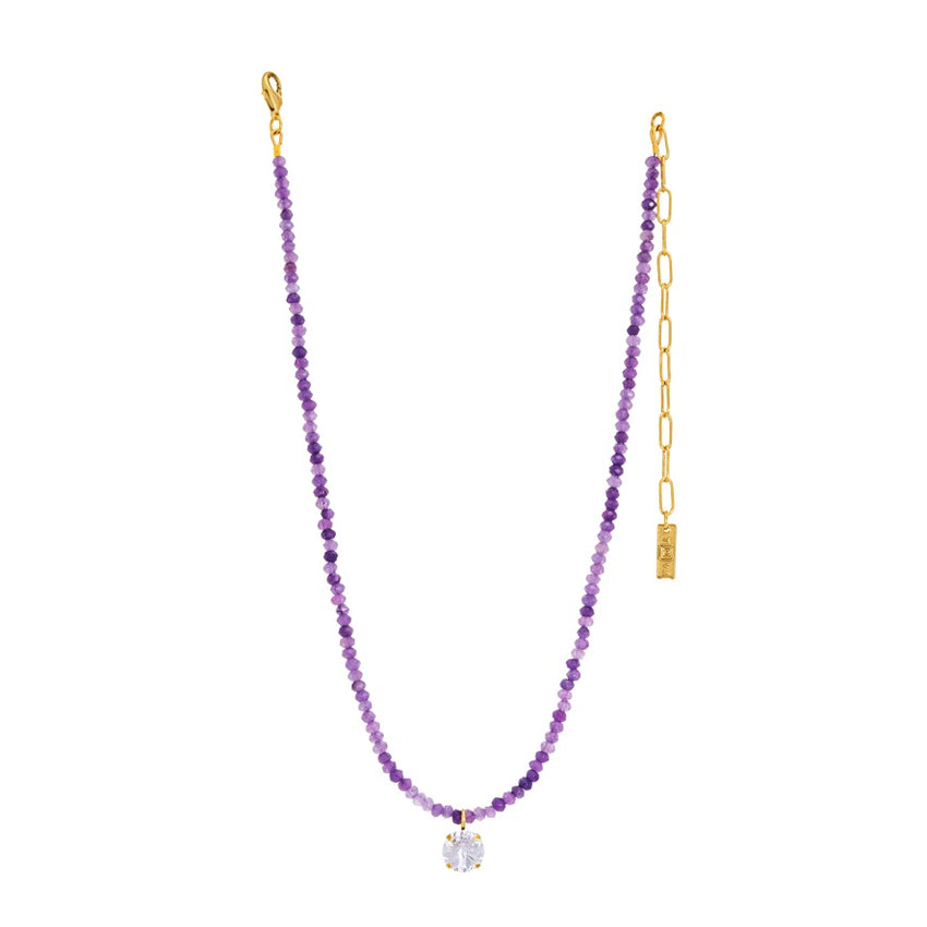 Paige Necklace in Purple