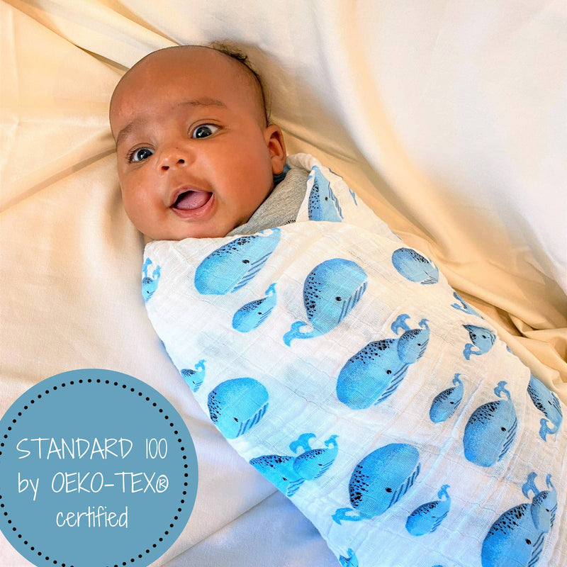 LollyBanks - Whale, Whale, Whale Baby Swaddle Blanket