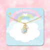 Sweet Petite Necklace- Blue Daisy