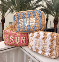 KENZKUSTOMZ - Sun XL Makeup Bag - Seashells: Blue