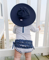 RuffleButts + RuggedButts - Navy Swim Hat: