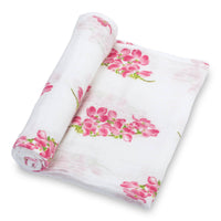 LollyBanks - Dogwoods In Bloom Baby Swaddle Blanket