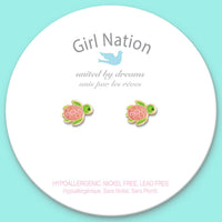 Girl Nation Turtle-y Awesome Cutie Stud Earrings