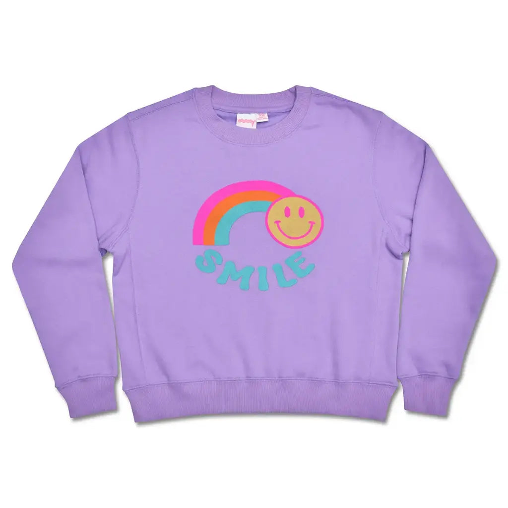 Rainbow Smile Violet Crewneck