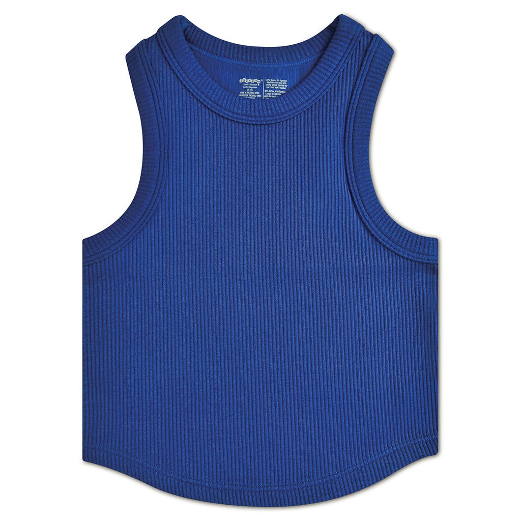 Midnight Cropped Ribbed Tank Top