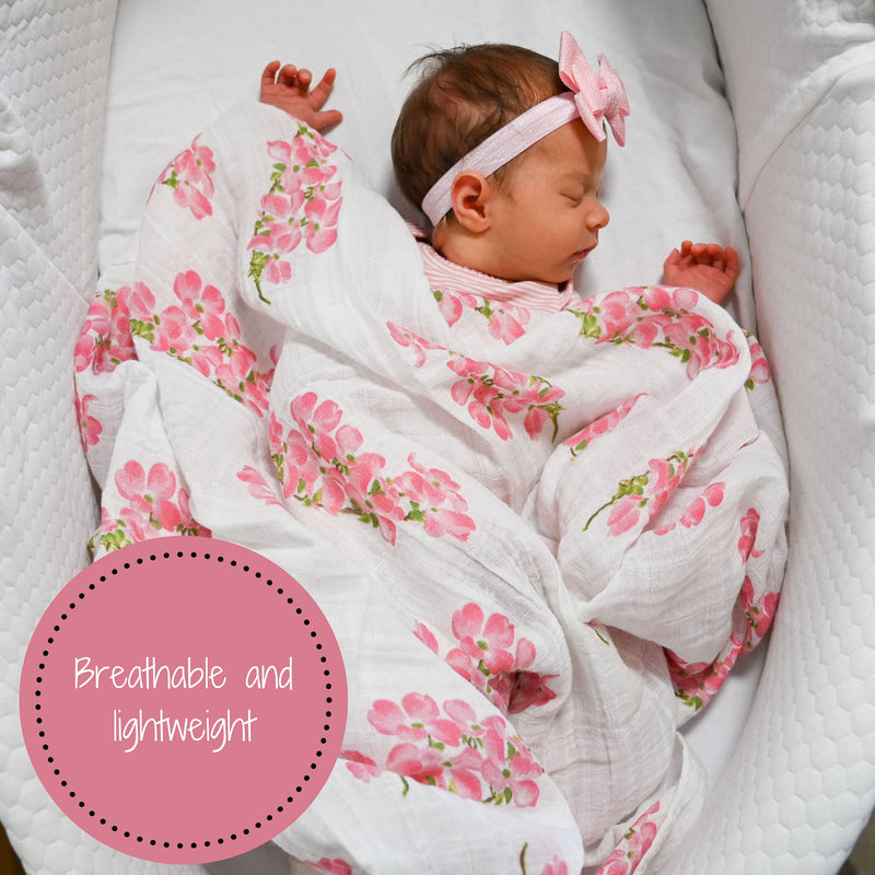 LollyBanks - Dogwoods In Bloom Baby Swaddle Blanket