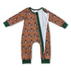 Brown Mallard Zipper Romper