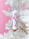 Rock Paper Scissors - Pink Bow Cowboy Boot Christmas Ornament