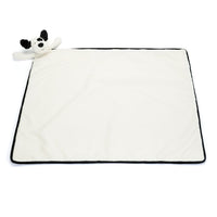 Bashful Black & Cream puppy Blanket