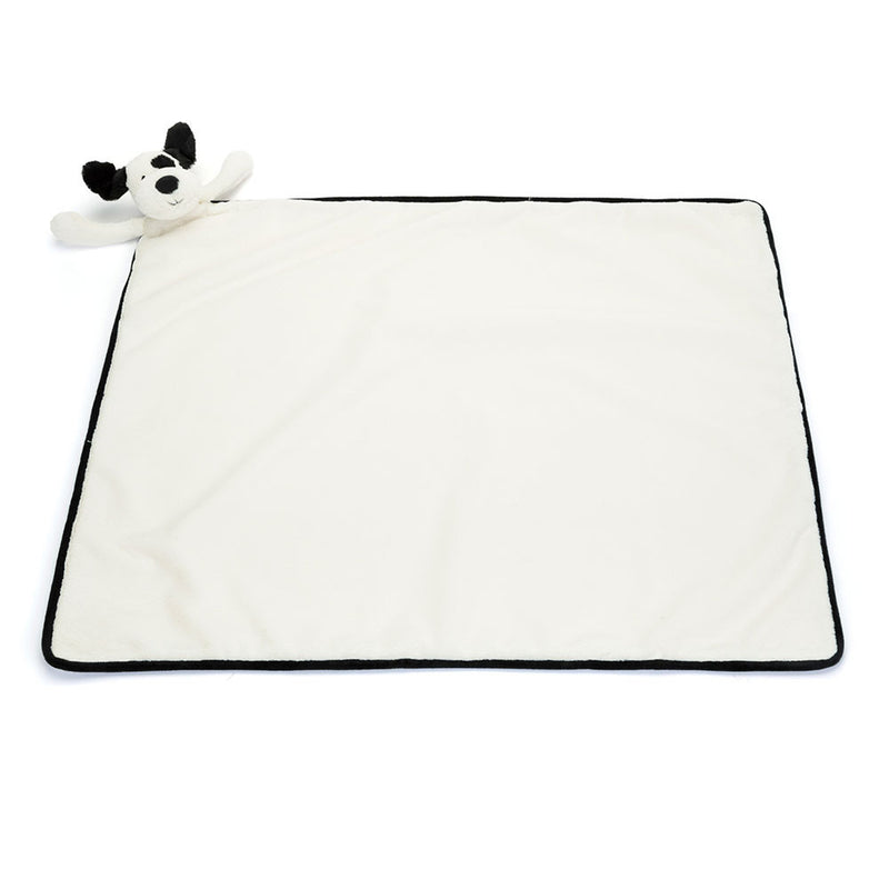 Bashful Black & Cream puppy Blanket