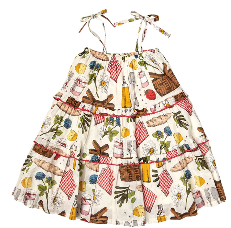 Pink Chicken Girls Garden Dress Parisian Picnic