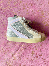 Shu Shop Silver Glitter Rooney Kids High Tops