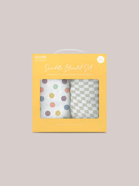 JUJUBE SWADDLE BLANKET SET - HAPPY BABY VIBES