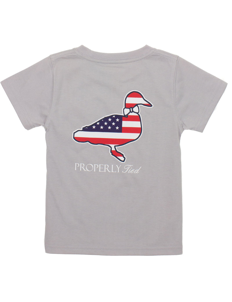 Properly Tied Americana Logo SS Ice Grey