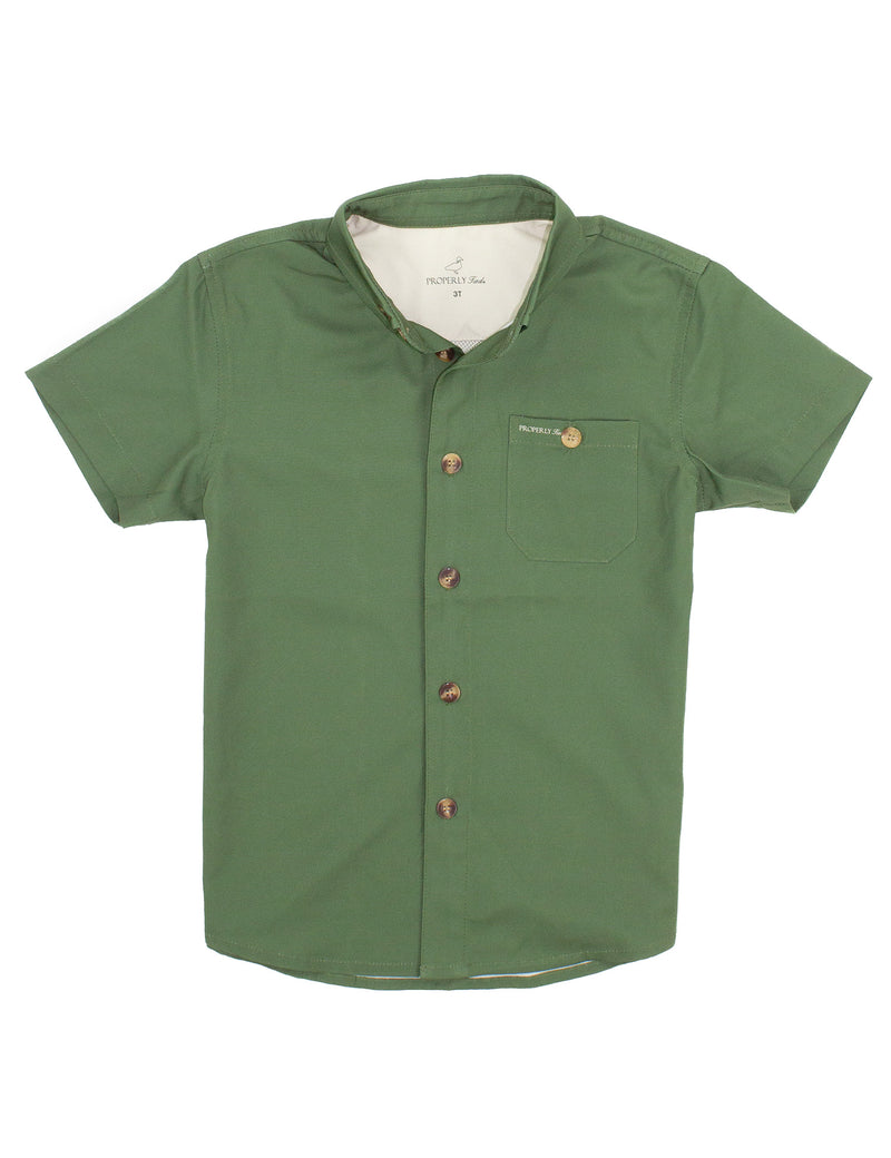 Properly Tied Boys Sportsman Field Shirt Olive