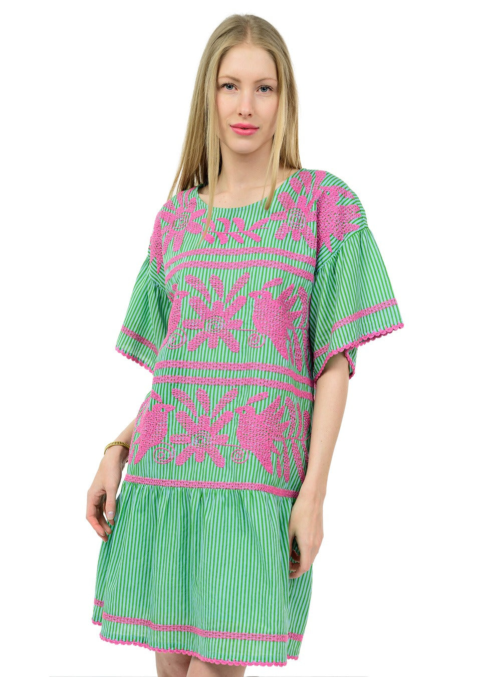 Green Striped Lora Lee Dress