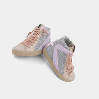 Shu Shop Silver Glitter Rooney Kids High Tops