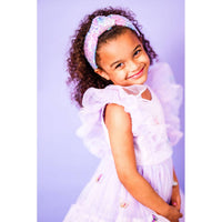 Three Wildflower Designs - Girls Butterfly Lilac Iridescent Tulle Dress