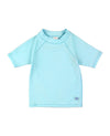 RuffleButts + RuggedButts - Boys Tropical Breeze Blue Short Sleeve Rash Guard