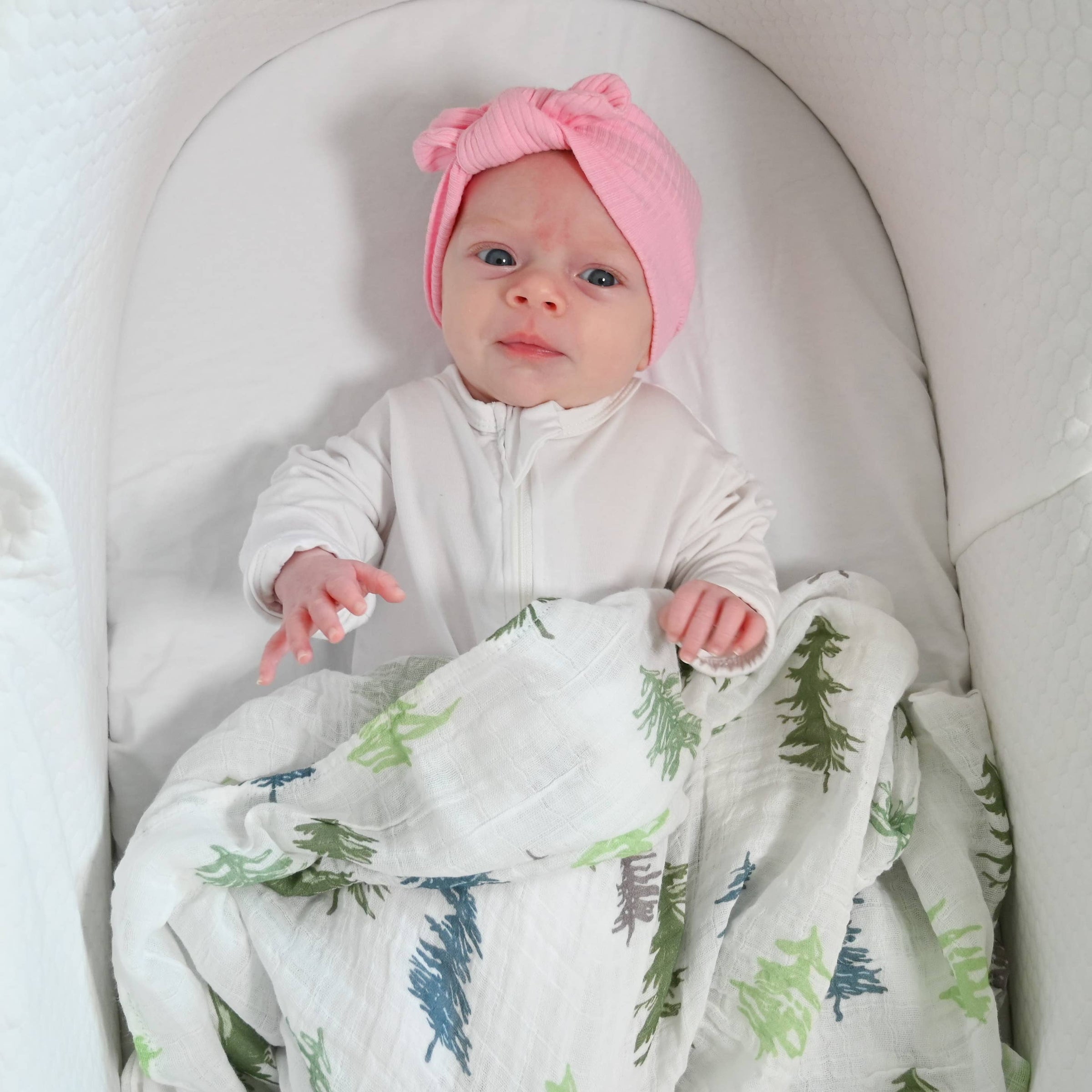 LollyBanks - Pine Tree Baby Swaddle Blanket