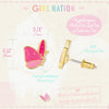 Girl Nation Glitter Butterfly Cutie Stud Earrings